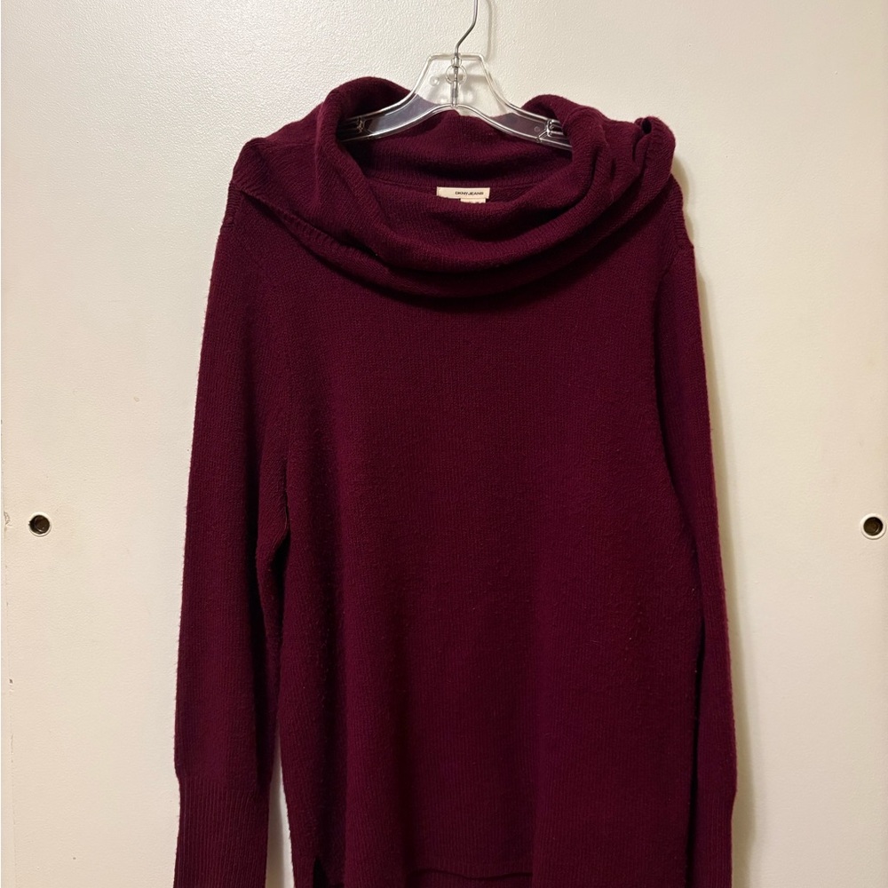 DKNY Burgundy Cowl Neck Sweater